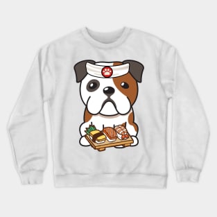 Sushi Chef English Bulldog Crewneck Sweatshirt